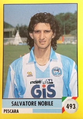 Sticker Salvatore Nobile - Il Grande Calcio 1992
 n. 493 - Vallardi