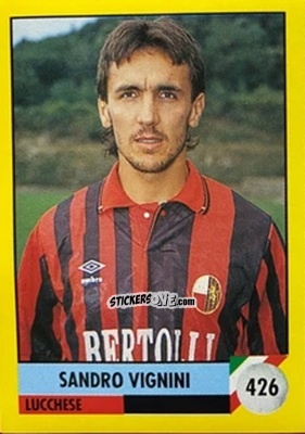 Cromo Sandro Vignini - Il Grande Calcio 1992
 n. 426 - Vallardi