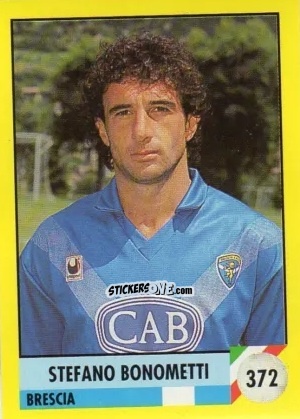 Sticker Stefano Bonometti - Il Grande Calcio 1992
 n. 372 - Vallardi