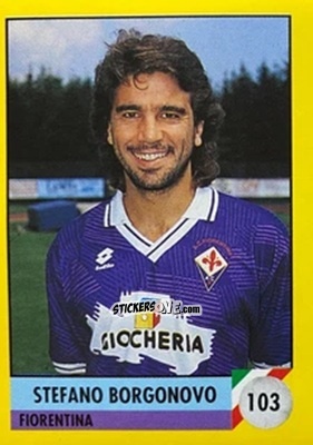 Figurina Stefano Borgonovo - Il Grande Calcio 1992
 n. 103 - Vallardi