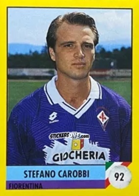 Cromo Stefano Carobbi - Il Grande Calcio 1992
 n. 92 - Vallardi