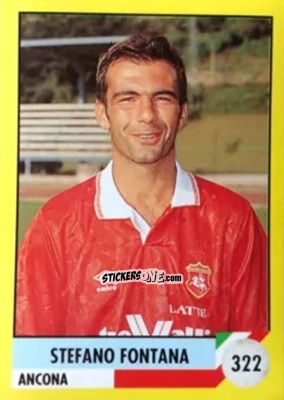 Sticker Stefano Fontana - Il Grande Calcio 1992
 n. 322 - Vallardi