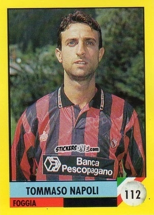 Sticker Tommaso Napoli - Il Grande Calcio 1992
 n. 112 - Vallardi