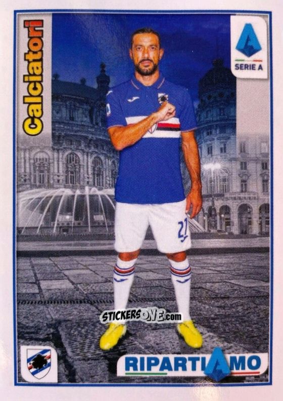 Figurina Fabio Quagliarella - Calciatori 2019-2020 Ripartiamo
 n. R16 - Panini