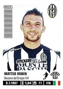 Figurina Matteo Rubin (Siena) - Calciatori 2012-2013 n. A88 - Panini