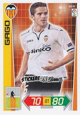 Cromo Gago - Liga BBVA 2012-2013. Adrenalyn XL n. 315 - Panini