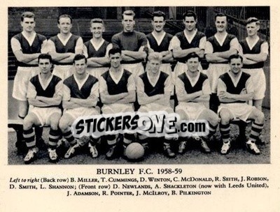 Cromo Burnley F.C. - Football Teams 1958-1959
 n. 6 - Fleetway
