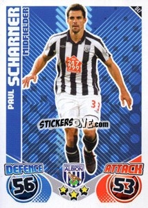 Cromo Paul Scharner - English Premier League 2010-2011. Match Attax Extra
 n. U47 - Topps