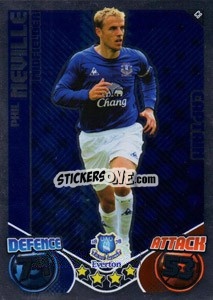 Cromo Phil Neville - English Premier League 2010-2011. Match Attax Extra
 n. C8 - Topps