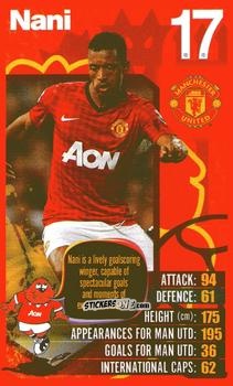 Sticker Nani - Manchester United 2012-2013
 n. 18 - Top Trumps