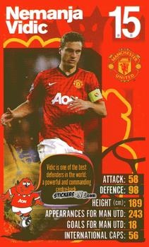 Figurina Nemanja Vidic - Manchester United 2012-2013
 n. 19 - Top Trumps
