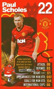 Figurina Paul Scholes - Manchester United 2012-2013
 n. 22 - Top Trumps