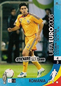 Sticker Cosmin Contra - UEFA Euro Austria-Switzerland 2008. Trading Cards Game n. 35 - Panini