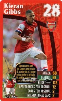 Cromo Kieran Gibbs - Arsenal 2012-2013
 n. 27 - Top Trumps