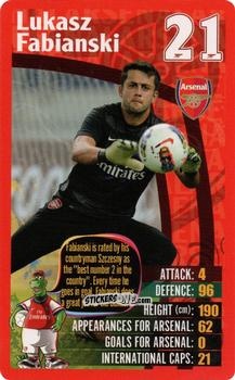 Cromo Łukasz Fabiański - Arsenal 2012-2013
 n. 20 - Top Trumps