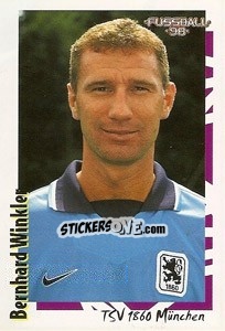 Figurina Bernhard Winkler - German Football Bundesliga 1997-1998 n. 190 - Panini