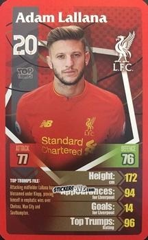 Cromo Adam Lallana - Liverpool 2016-2017
 n. 15 - Top Trumps