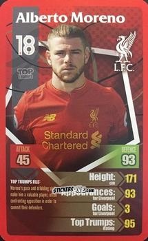 Sticker Alberto Moreno - Liverpool 2016-2017
 n. 23 - Top Trumps