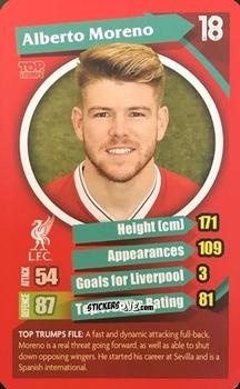 Sticker Alberto Moreno - Liverpool 2017-2018
 n. 23 - Top Trumps