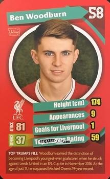 Sticker Ben Woodburn - Liverpool 2017-2018
 n. 31 - Top Trumps