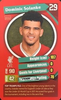 Cromo Dominic Solanke - Liverpool 2017-2018
 n. 27 - Top Trumps
