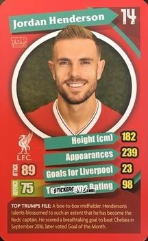 Sticker Jordan Henderson - Liverpool 2017-2018
 n. 11 - Top Trumps