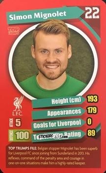 Sticker Simon Mignolet - Liverpool 2017-2018
 n. 21 - Top Trumps