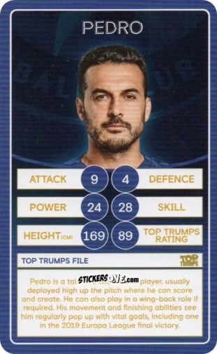 Figurina Pedro - Chelsea 2019-2020
 n. 18 - Top Trumps