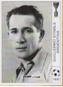 Sticker Guillermo Stabile - World Cup Jules Rimet-Uruguay 1930 n. 14 - AM