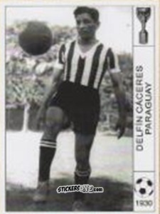 Sticker Delfin Caceres - World Cup Jules Rimet-Uruguay 1930 n. 151 - AM