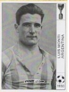 Cromo Luis Monti - World Cup Jules Rimet-Uruguay 1930 n. 17 - AM