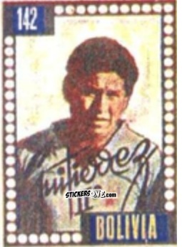 Cromo Benigno Gutiérrez - Craques do Campeonato Mundial de Futebol 1950
 n. 142 - A. AMERICANA

