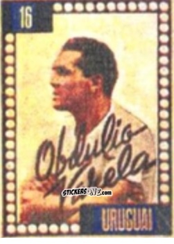 Figurina Obdulio Varela - Craques do Campeonato Mundial de Futebol 1950
 n. 16 - A. AMERICANA
