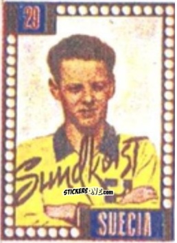 Cromo Stig Sundqvist - Craques do Campeonato Mundial de Futebol 1950
 n. 29 - A. AMERICANA
