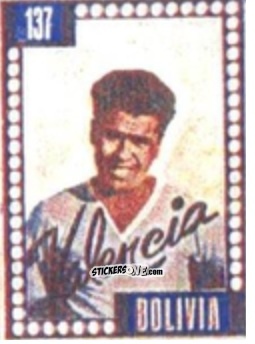 Cromo Antonio José Valencia - Craques do Campeonato Mundial de Futebol 1950
 n. 137 - A. AMERICANA
