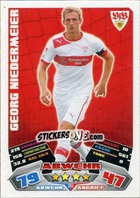 Cromo Georg Niedermeier - German Football Bundesliga 2012-2013. Match Attax n. 293 - Topps