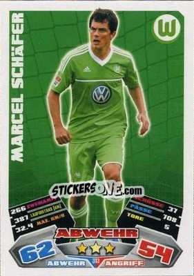 Cromo Marcel Schäfer - German Football Bundesliga 2012-2013. Match Attax n. 313 - Topps