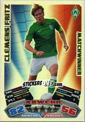 Cromo Clemens Fritz - German Football Bundesliga 2012-2013. Match Attax n. 328 - Topps