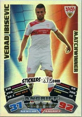 Cromo Vedad Ibisevic - German Football Bundesliga 2012-2013. Match Attax n. 375 - Topps