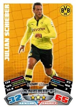 Cromo Julian Schieber - German Football Bundesliga 2012-2013. Match Attax n. 386 - Topps
