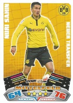 Sticker Nuri Sahin - German Football Bundesliga 2012-2013. Match Attax n. 387 - Topps
