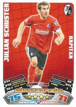 Figurina Julian Schuster - German Football Bundesliga 2012-2013. Match Attax n. 438 - Topps