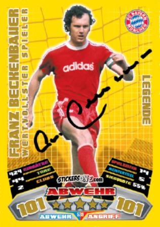 Cromo Franz Beckenbauer - German Football Bundesliga 2012-2013. Match Attax n. 539a - Topps