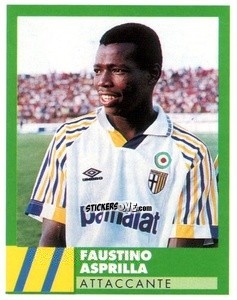 Sticker Faustino Asprilla - E Il Calcio 1992-1993 n. 222 - Vallardi