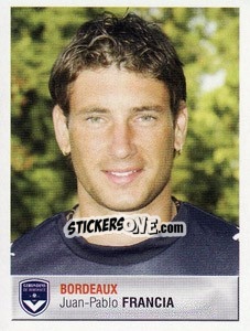 Cromo Juan-Pablo Francia - FOOT 2006-2007 n. 63 - Panini