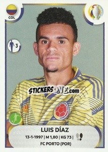 Cromo Luis Díaz - CONMEBOL Copa América 2021
 n. COL21 - Panini