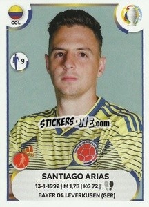 Cromo Santiago Arias - CONMEBOL Copa América 2021
 n. COL6 - Panini