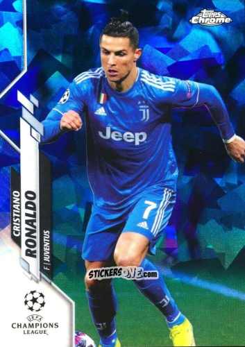 Figurina Cristiano Ronaldo - UEFA Champions League Chrome 2019-2020. Sapphire Edition
 n. 100 - Topps