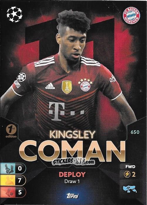 Sticker Kingsley Coman - Total Football 2021-2022
 n. 650 - Topps