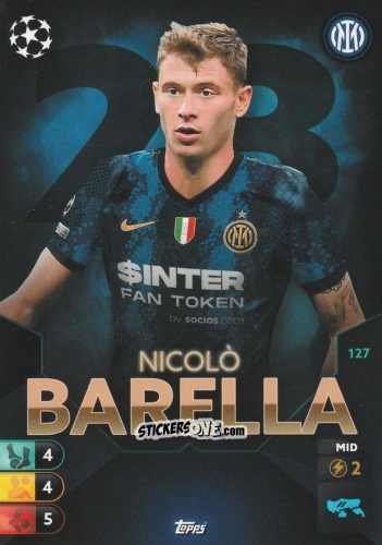 Figurina Nicolò Barella - Total Football 2021-2022
 n. 127 - Topps
